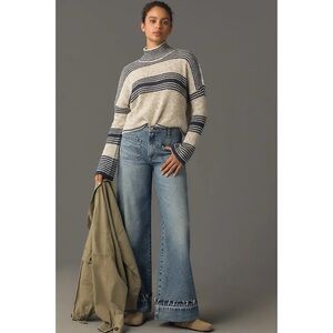 Anthropologie Turtleneck Striped Knit Sweater - Size Small